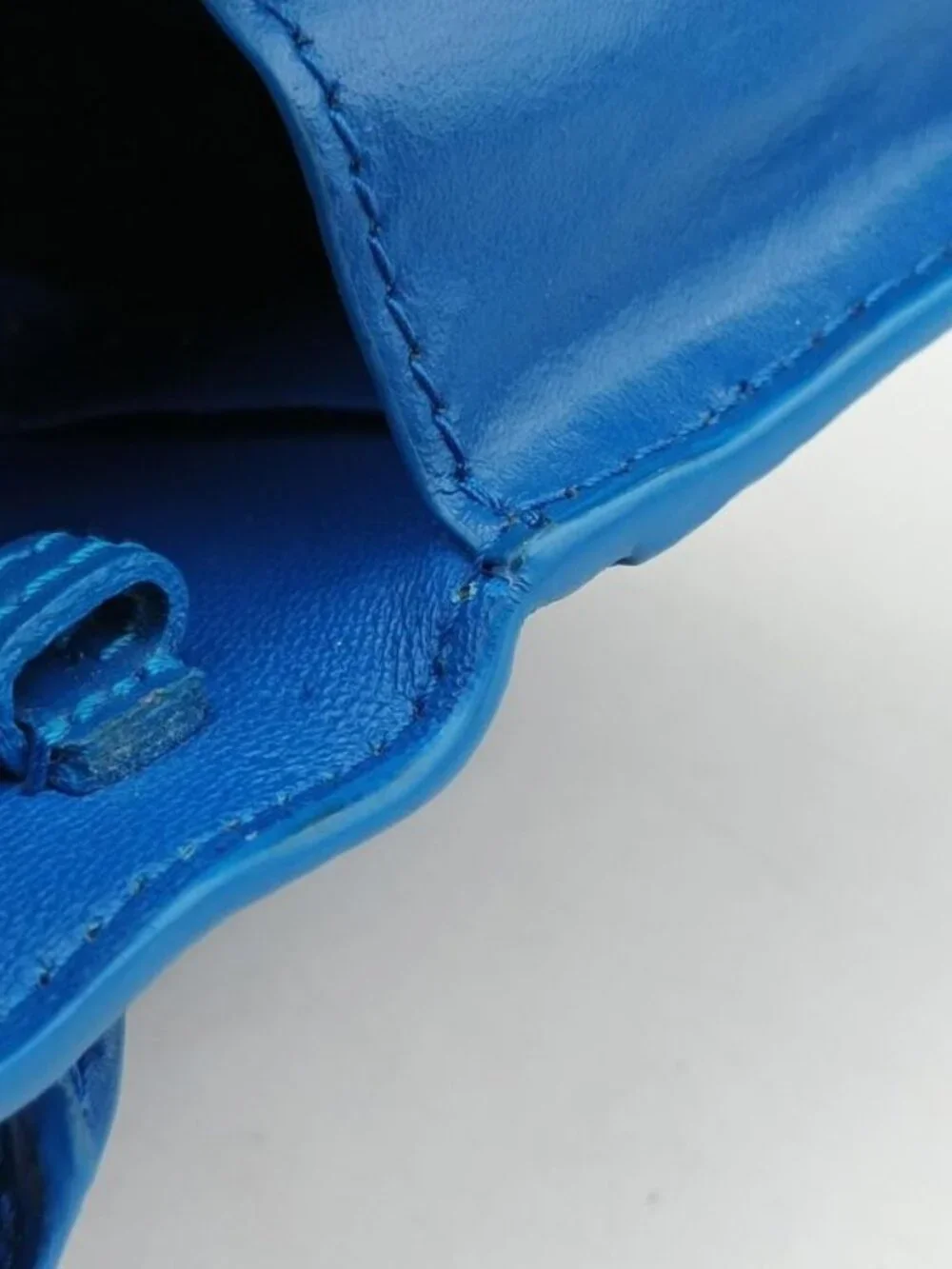 Balenciaga Hourglass Mini Blue Leather Belt - Picture 15 of 16